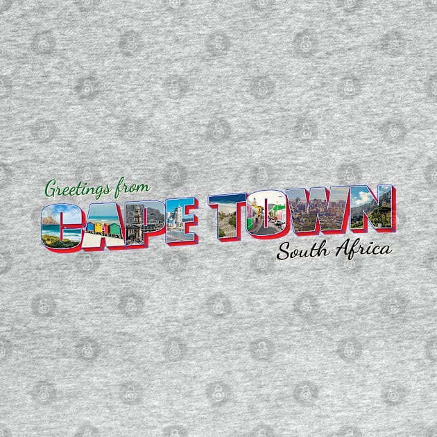 Greetings from Cape Town in South Africa Vintage style retro souvenir by DesignerPropo